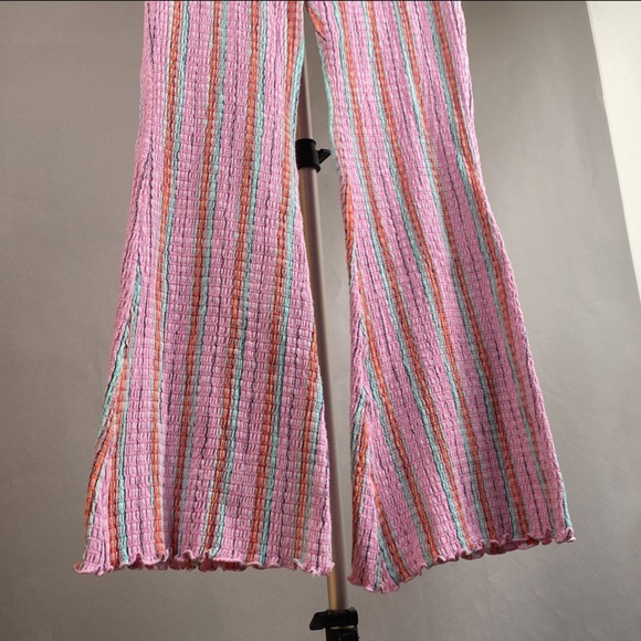 Free People Cropped Multi Color Stretch Pants XS - Picture 7 of 8